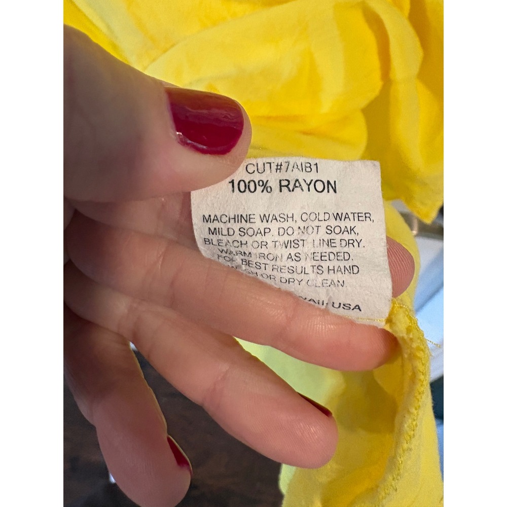 Jams World Tank Top Yellow Citrus Rayon Scoop Neck Sleeveless XL - Picture 3 of 6